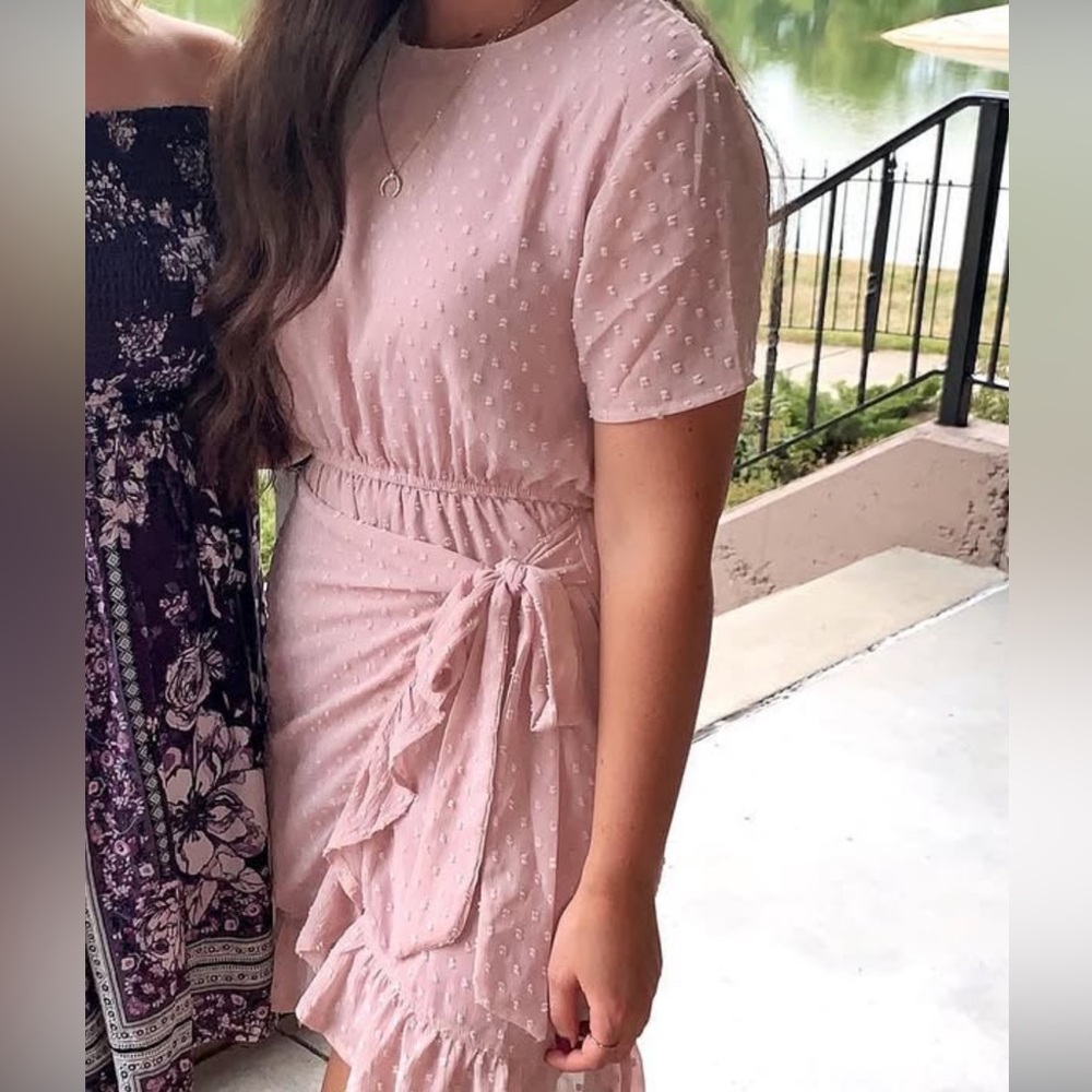 Showpo Blush Textured Midi Dress